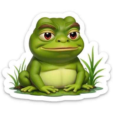 shrek pepe frog sticker