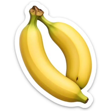 Skin removed Banana  sticker