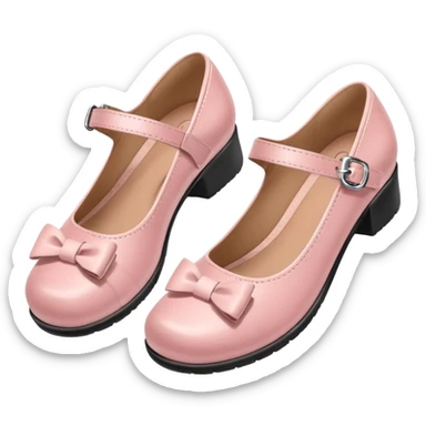 Soft pink Mary Jane shoes sticker