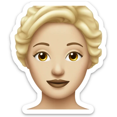 Blonde Lady with face mask spa beauty full face relaxing sticker