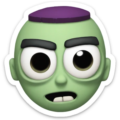 Zim from the cartoon “Invader Zim” sticker