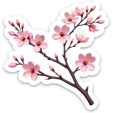 Sakura cherry blossom tree branch  sticker