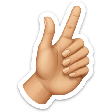 Daumen der nach rechts zeigt mit einem Finger  sticker