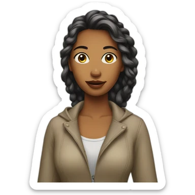 Beautiful lady walking down the street sticker