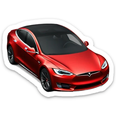 Red Tesla m3 sticker