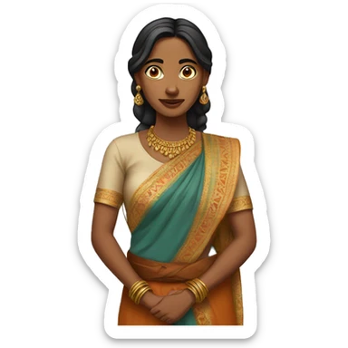 indian woman ethnic emoji sticker