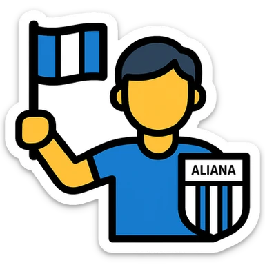 user icon representing a fan club for Alianza Lima, using the team's blue and white colors sticker