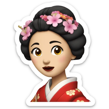 flabbergasted geisha sticker
