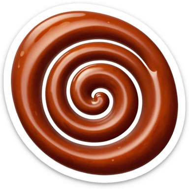 chipotle sauce, small swirl or spoonful, deep reddish-brown, rich smoky tone, smooth glossy, slightly thick, gentle ripples, dark specks, no bottle, dish, or garnish, soft lighting, emoji scale sticker