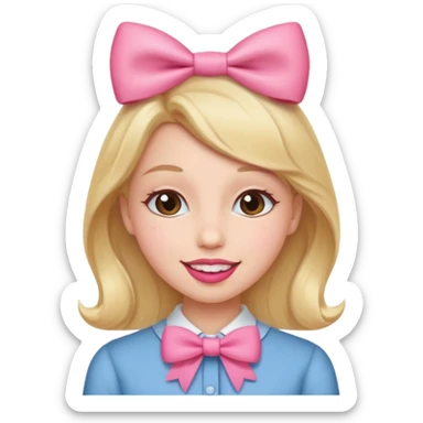 Can I have an emoji like this?😘 wearing a bow like this.🎀 sticker