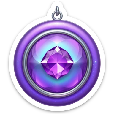 glitter purple amulet sticker