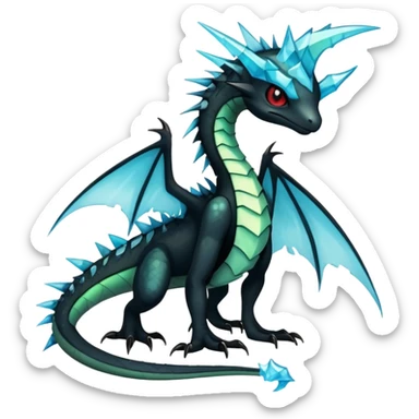 Punk’ish Edgy Badass Dark Gothic Flygon-Aurorus-Amaura-Hybrid-Creature sticker