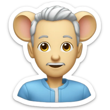 Personne qui souris faisant un pouce bleu sticker