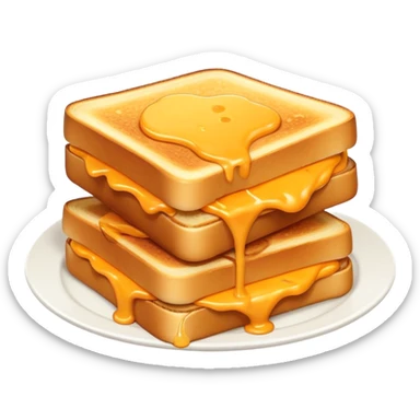 Kaas tosti with melting cheese oozing out the sides sticker