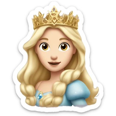 Princess Aurora with gold tiara  sticker