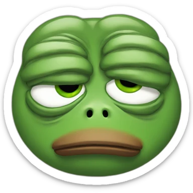 sad pepe frog sticker