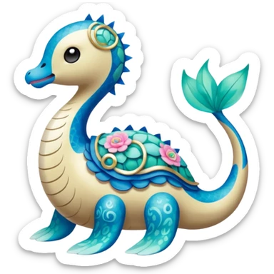 Meloetta-Lapras-Amaura-Pokémon-Fakémon-fusion-hybrid-creature sticker