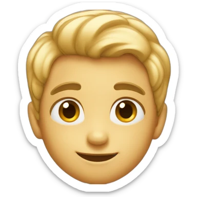 boy with sly grin sticker