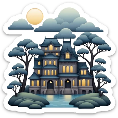 Gloomy-dusky-dull-aesthetic-scenic-scenery-Decoration sticker