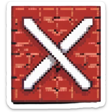 Red prohibition symbol, no entry sign with slash sticker