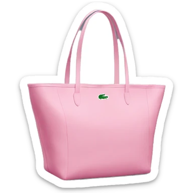 pink lacoste tote bag sticker
