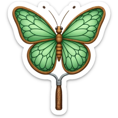 Butterfly catching net sticker