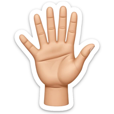 Please create a 3D emoji that shows the number 1 using fingers. I’d like it to resemble the iPhone emoji style!" sticker