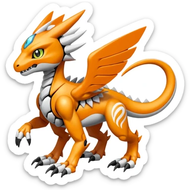 Meloetta-Wargreymon-Agumon-Pokémon-Digimon-Fakémon-fusion-hybrid-creature sticker