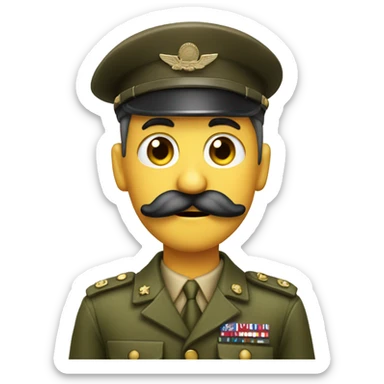 world war 2 soldier with a mustache saluting  sticker