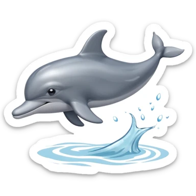 dolphin swimming in sea sticker