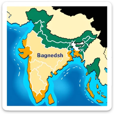 bangladesh map sticker