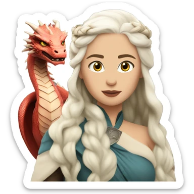 Daenerys targaryen with dragon sticker