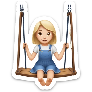 Swing, swing-board with  girl sticker