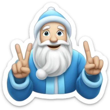 Father Frost hands Sign of the Horns sticker