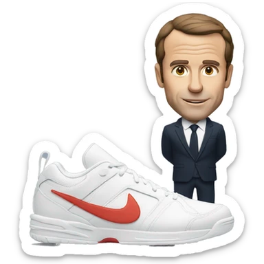 macron qui est habillé en nike sticker