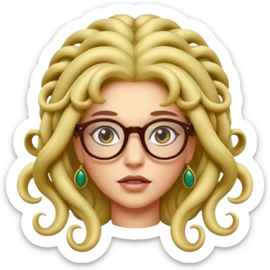 Medusa Versace with glasses  sticker