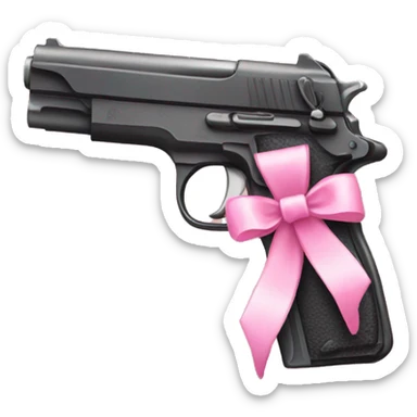 pink pistol with a pink ribbon sticker