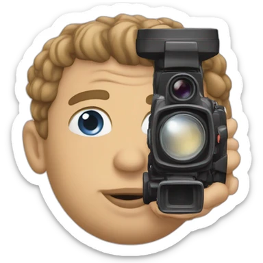 macron kiss camera sticker