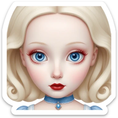 porcelain doll skin, large blue eyes with long lashes, fine details, olivia culpo as milady de winter, jinyoung shin art, refined nose, scarlet, dim light, by Maude Kaufman Eggemeyer, great digital art with details, by Scott Samuel Summers, ad image, ori and the blind, stunningly realistic sticker