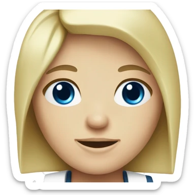 Blonde haired blue eyed female doctor sticker