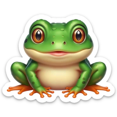 Mr frog cute cheeeks blushing sticker