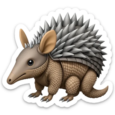 winged armadillo sticker