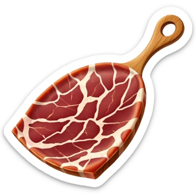 Una loncha de jamón ibérico bellota sticker