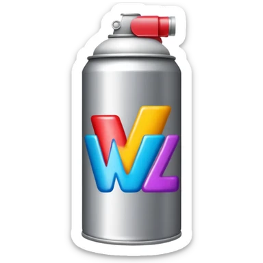 Bombe de peinture avec écris Walz dessus  sticker