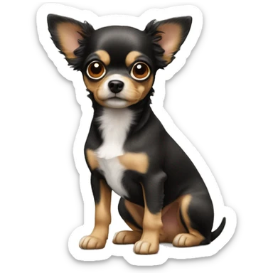 chihuahua poodle mixed dog sticker