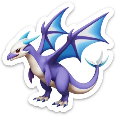 Noivern-Latios-Lugia-Fakémon-hybrid-creature (full body)  sticker