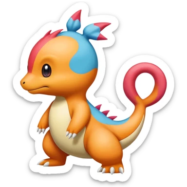 Mezprit-Charmander-Milotic-Oshawott-Pokémon-fusion, full body sticker