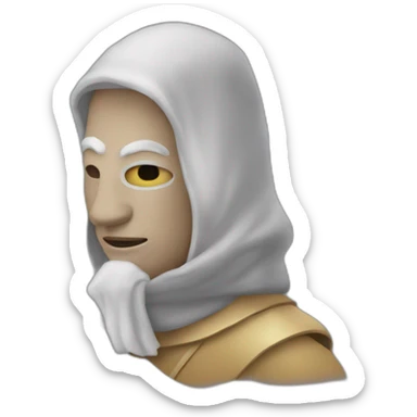 Une personne portant un masque algérien  sticker