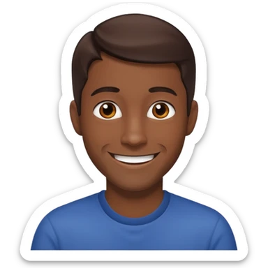 Keith Robinson with dark brown hair sticker