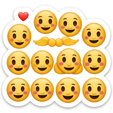 Lost média emojis joyeux noir sticker